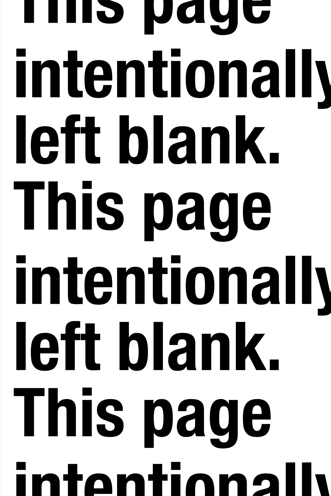 This Page Intentionally Left Blank, Offset Print, intervention in the catalogue Reality Check: Wilde Cube and Ground Control, nGbK Berlin